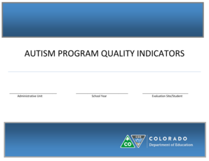 Autism Program Quality Indicators