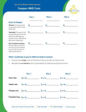 California HMO Cost Comparison Guide