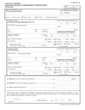 FEC Schedule E Form 24/48