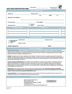 Non-Credit Registration Form