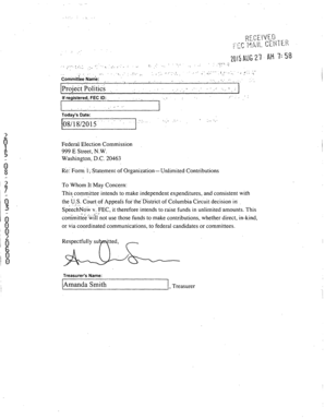FEC Form 1 Statement of Organization