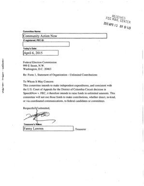 FEC Form 1 Statement of Organization