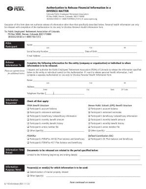 Authorization to Release Financial Information in a Divorce Matter