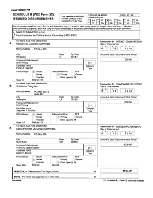 FEC Form 3X Schedule B