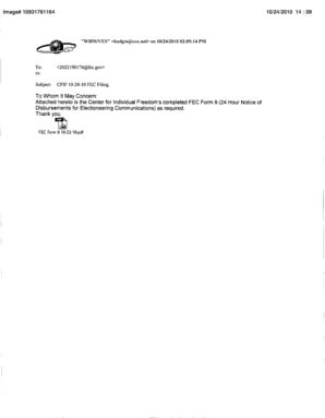 FEC Form 9 24 Hour Notice of Disbursements