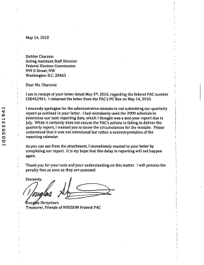 FEC Form 3X Quarterly Report
