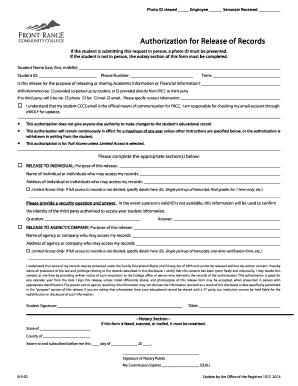 Authorization for Release of Records