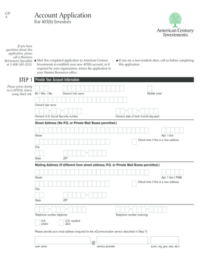 403(b) Account Application