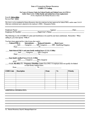 Connecticut FMLA Leave Approval Form