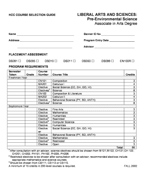 HCC Course Selection Guide