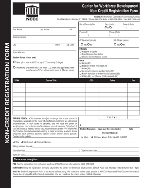 Non-Credit Registration Form