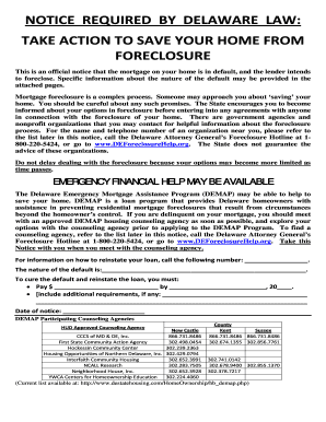 Delaware Foreclosure Notice