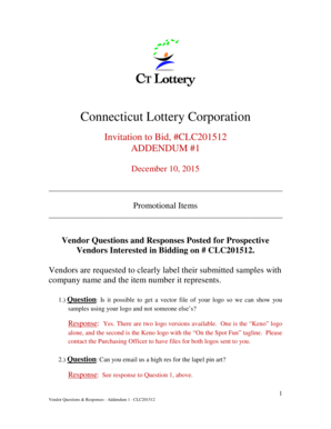 Invitation to Bid, #CLC201512 - ctlottery