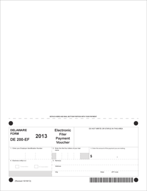 Delaware DE 200-EF Payment Voucher