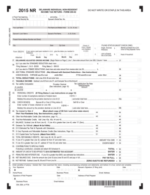 Delaware Non-Resident Tax Form 200-02
