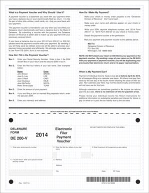 Delaware Payment Voucher