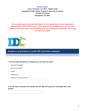 Enquête sur la participation du public DDC planification stratégique