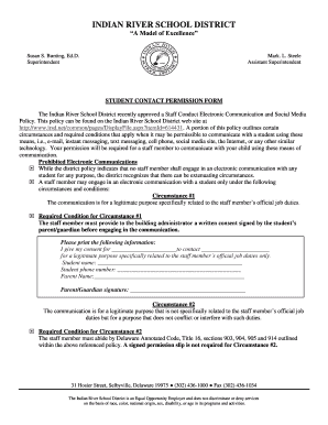 Student Contact Permission Form