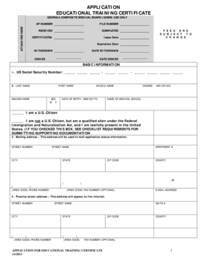 Georgia Educational Training Certificate Application