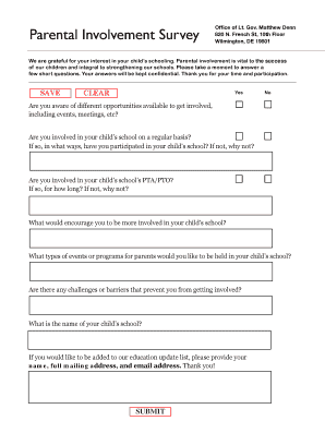 Parental Involvement Survey