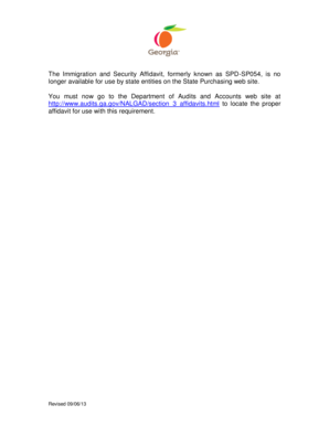 Immigration and Security Form - Georgia - pur doas ga