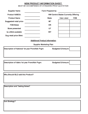 Product Information Sheet
