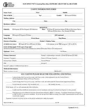 Client Information Form