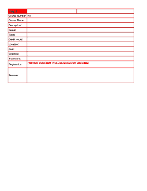 Course Registration Form