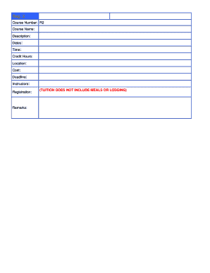 Course Registration Form