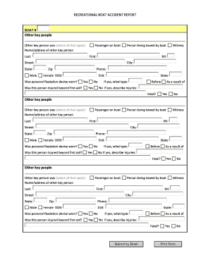 Recreational Boat Accident Report