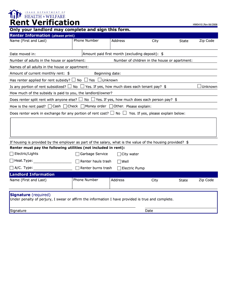 Id Rent Form Pdf Fill Online, Printable, Fillable, Blank pdfFiller