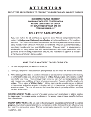 Kansas Workers Compensation Claim Form