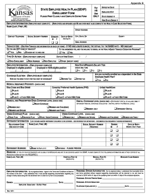 State Employee Health Plan Enrollment Form