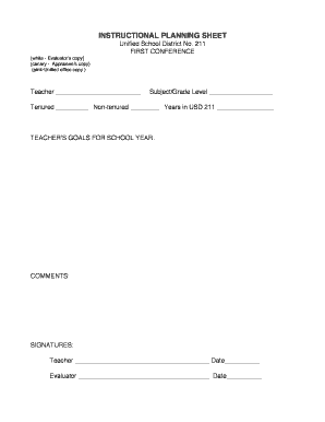 Teacher Evaluation Form