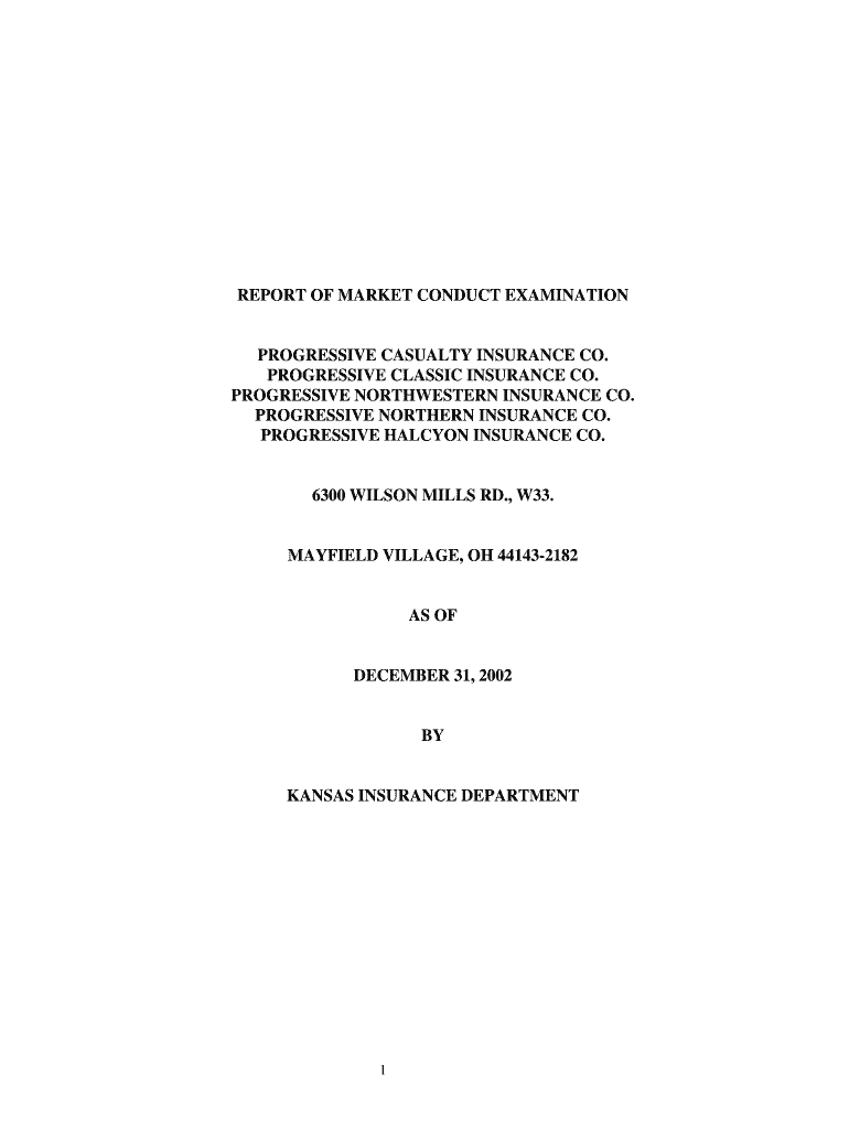 Fillable Online ksinsurance PROGRESSIVE CLASSIC INSURANCE CO Fax Email