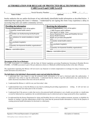 Authorization for Release of Protected Health Information