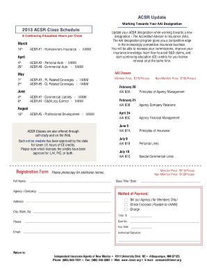 ACSR Designation Continuing Education Registration