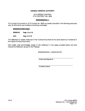 Fillable Online KTA CONTRACT NO Fax Email Print - pdfFiller