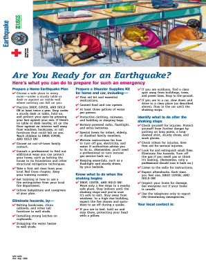 Earthquake Preparedness Checklist