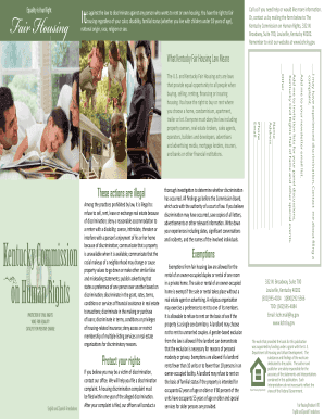 Kentucky Fair Housing Law Information and Complaint Form