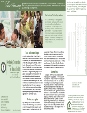 Kentucky Fair Housing Complaint Form
