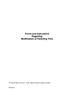 Motion Regarding Parenting Time