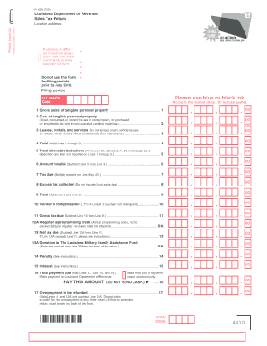 Louisiana Sales Tax Return