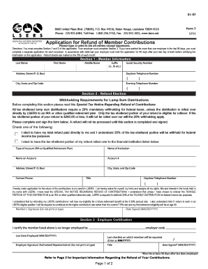 Louisiana LSERS Form 7