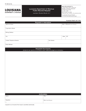 Louisiana Public Records Request Form
