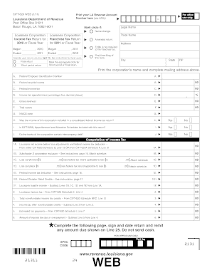 Louisiana Corporation Income Tax Return
