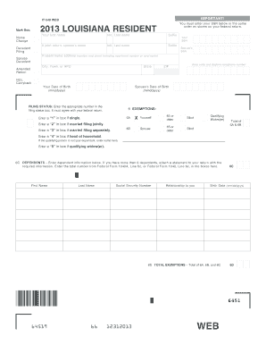 Louisiana IT-540 Individual Income Tax Return