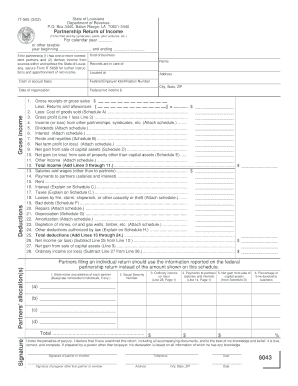 Louisiana Partnership Return of Income