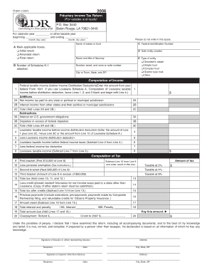 Louisiana Fiduciary Income Tax Return