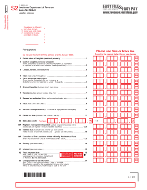 Louisiana Sales Tax Return